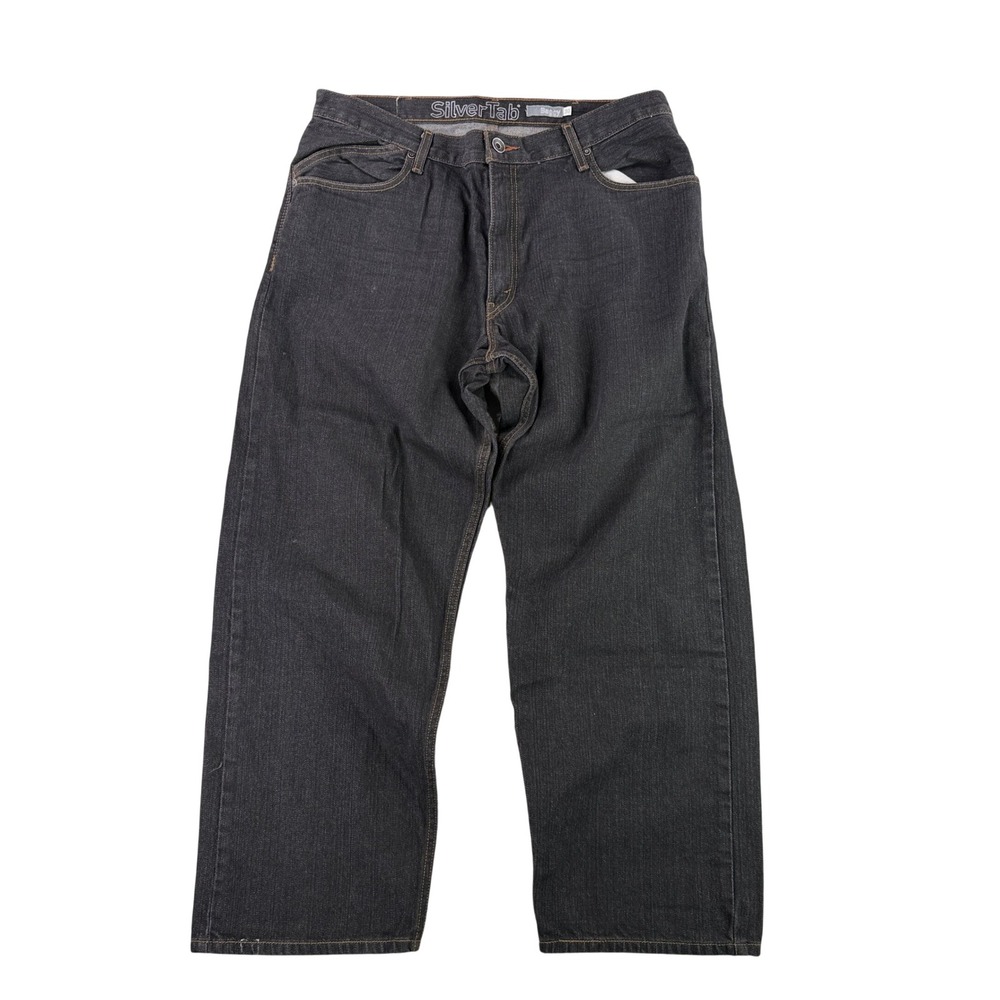 Levi's SilverTab Jeans Men 38x32 Black Baggy Fit Denim 322-0107 Y2K Streetwear